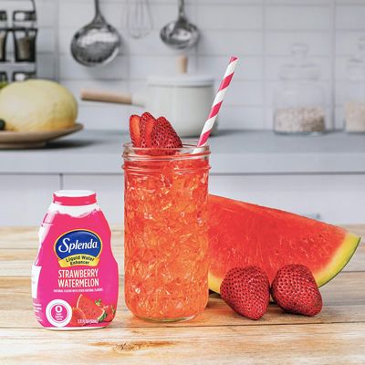 SPLENDA Liquid Water Enhancer Drops, Sugar Free, Zero Calorie, Natural Flavor, Concentrated Drink Mix, 3.11 Fl Oz Each Bottle - STRAWBERRY WATERMELON-30 SERVINGS-(SINGLE BOTTLE) - EXP OCT.14.2025