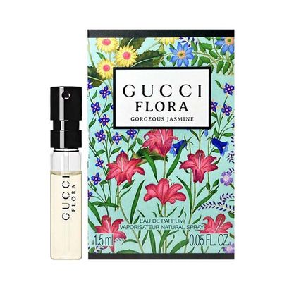 ((((1)))) Gucci Flora Gorgeous Jasmine Eau De Parfum Vial 1.5ml - TRIAL VIAL | SAMPLE SIZE EDP - Capacity: 1.5ml Spray Vial