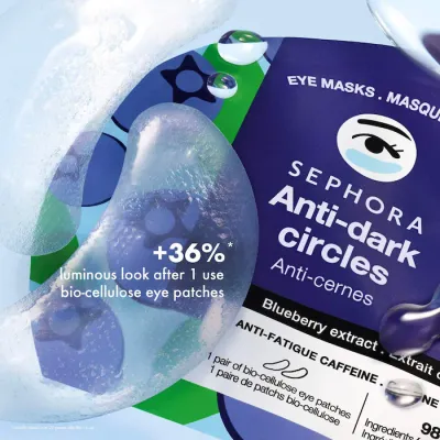 SEPHORA COLLECTION Eye Mask Patches for Dark Circles + De-Puffing - (BLUEBERRY) - 1 PAIR