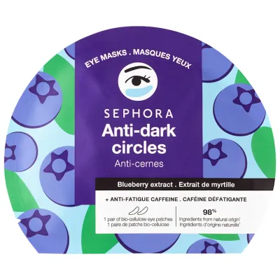 SEPHORA COLLECTION Eye Mask Patches for Dark Circles + De-Puffing - (BLUEBERRY) - 1 PAIR