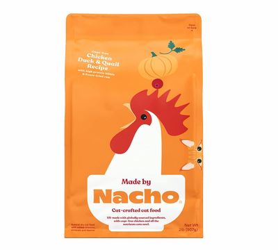 BOBBY FLAY - Made by Nacho Dry Cat Food, Cage-Free Chicken, Duck &amp; Quail Recipe - High Protein 2 LBS Bag