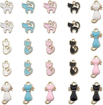 ( 1) 1 PC - CAT Charms - DIY Cat Pendants for Earrings, Bracelets, Necklaces, Antique Gold ​Tone, Supplies Mixed Jewelry Making Crafting Finding, Gold Tone - (comes with 1 BEADNOVA 5mm JUMP RING​).