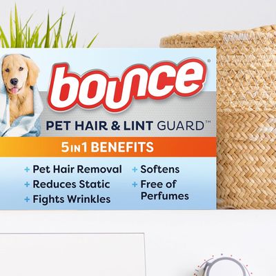 (( 130) ​Bounce Pet Hair and Lint Guard Mega Dryer Sheets with 3X Pet Hair Fighters, Unscented, 130 Count - 130 SHEETS - (works out as $1.19 per sheet)