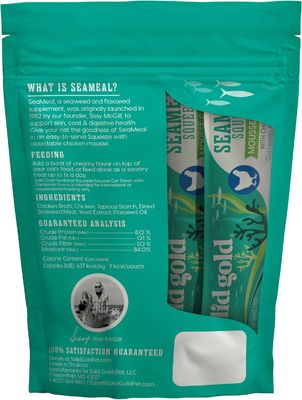 Solid Gold SeaMeal Squeeze CHICKEN Lickable Cat Treat with Seaweed for Skin, Coat, Digestive &amp; Immune Health - Natural, Holistic, Grain-Free (4 Squeezes) (works out as $14.99 per tube)