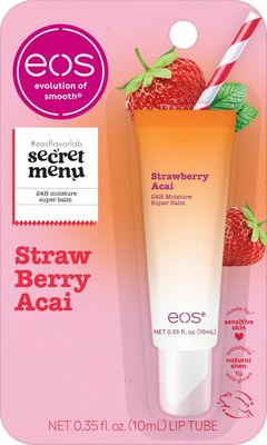 ((1)) * eos 24H Moisture Super Balm - SECRET MENU - Strawberry Acai, Lip mask, Moisturizing, Lip Treatment, Limited-Edition Skincare, 0.35 fl oz - LIMITED EDITION