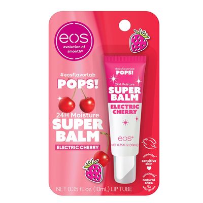 ((1)) * eos 24H Moisture Super Balm- Electric Cherry, Limited-Edition Lip Mask, 0.35 fl oz - LIMITED EDITION