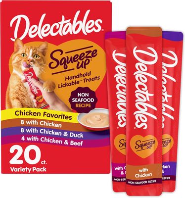 Delectables Squeeze Up Non-Seafood Variety Pack Lickable Cat Treat, 20 Count - (works out as $10.00 per tube)
