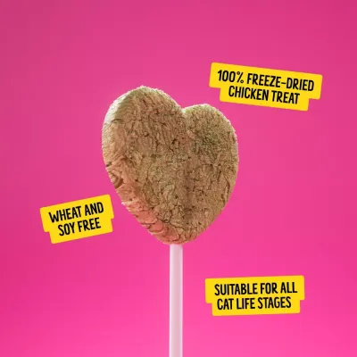 Bonkers Purrpops, Freeze Dried Crazy for CATNIP Recipe Flavored Lollipop Cat Treats, Cat Treats, Treats for Training, for All Breeds and Ages, Food Topper (4 Pieces) 1-Pack (4 LOLLIPOPS)