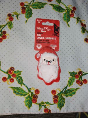 ( 1) Christmas RILEY &amp; REX Play Santa Catnip Toy (Batting Cat Toy)