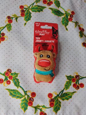 ( 1) Christmas RILEY &amp; REX Play Reindeer Catnip Toy (Batting Cat Toy)