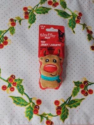 ( 1) Christmas RILEY &amp; REX Play Reindeer Catnip Toy (Batting Cat Toy)