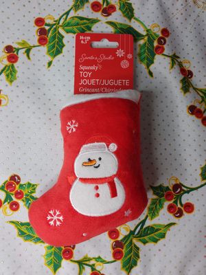 ( 1) Christmas Santa's Studio Stocking Squeaky Toy
