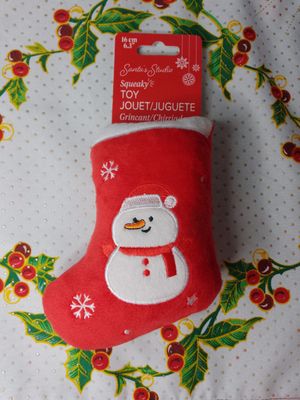 ( 1) Christmas Santa's Studio Stocking Squeaky Toy