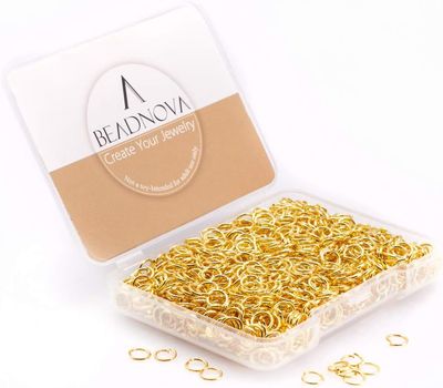 ( 1) 1 PC - BEADNOVA 5mm Jump Rings for Jewelry Making Gold Open Jump Rings for Earrings and Keychains - SOLD SINGLY (1 PC); Size: 5mm; Color: 1pc (1 SINGLE PIECE) (1 JUMP RING) - (EACH) - 1PC