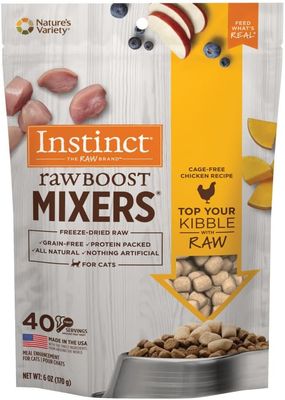 * Instinct Raw Boost Mixers Grain Free Freeze Dried Raw Cat Food Toppers; Flavor Name: Chicken