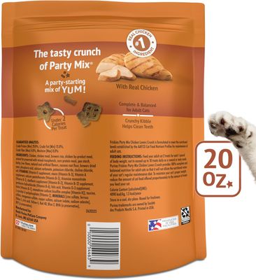 * Purina Friskies Party Mix EXTRA LARGE Pouch Adult Cat Treats, 20 oz. EXTRA LARGE Pouch - Chicken Lovers Crunch - 20 oz. Pouch