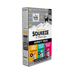 I AND LOVE AND YOU Treat Meow Lickable Cat Treat Variety Pack - Chicken, Tuna, and Seafood Puree - Squeeze Treat, 0.5oz, 12ct Box (12 count tubes)