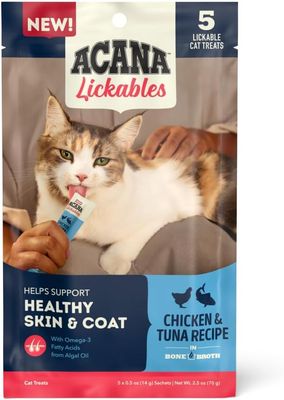 ACANA™ Lickables Chicken &amp; Tuna Recipe, 2.5oz, 5 Count Pouch - (works out as $13.80 per tube)