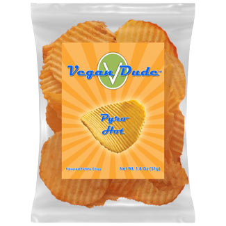 Pyro Hot Spicy Vegan Potato Chips by Vegan Dude