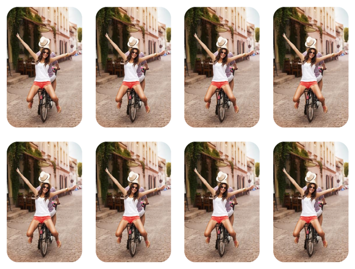 Klistermærker - 8 stk - 4x6cm