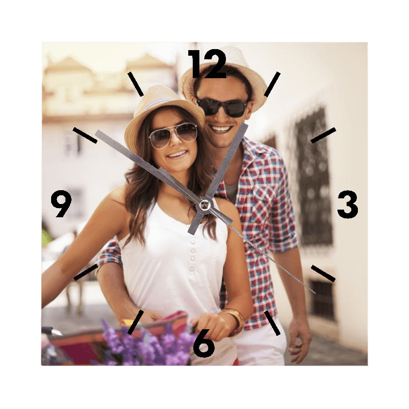 Vægur, 25X25cm, Materiale: Forex