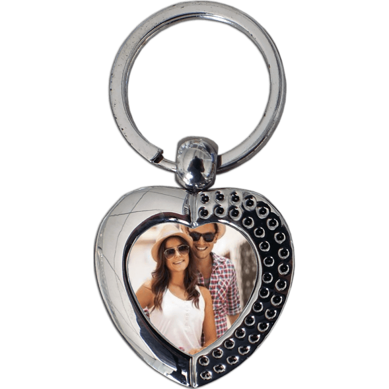 Nøglering, Design: Metal - hjerte deco