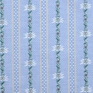 Rock aus original Edelweiss-Barchentstoff hellblau ab