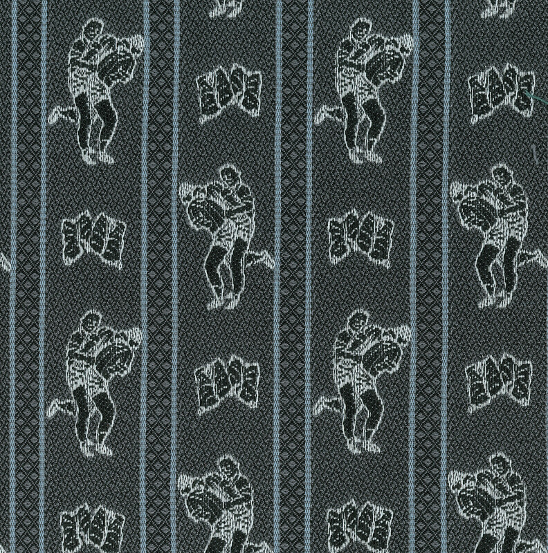 Rock aus original Schwinger-Barchentstoff blau ab