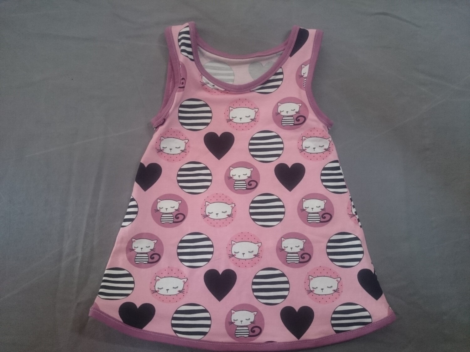 Trägerkleid Katze rosa ab