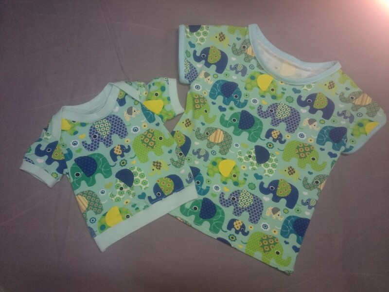 T-Shirt Elefanten Aqua mint ab