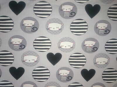 T-Shirt Katze grau ab