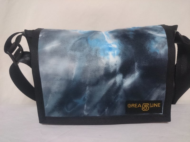 Handtasche mini blau/grau/weiss ab