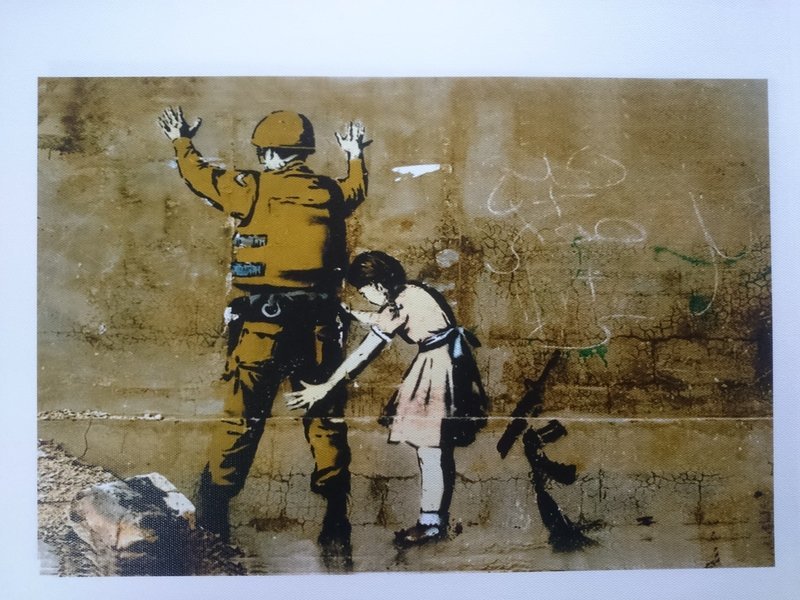 Handtasche Canvas "Girl searches a Soldier" mittel