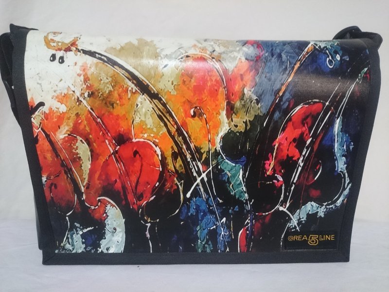 Handtasche Canvas "more Violins" gross