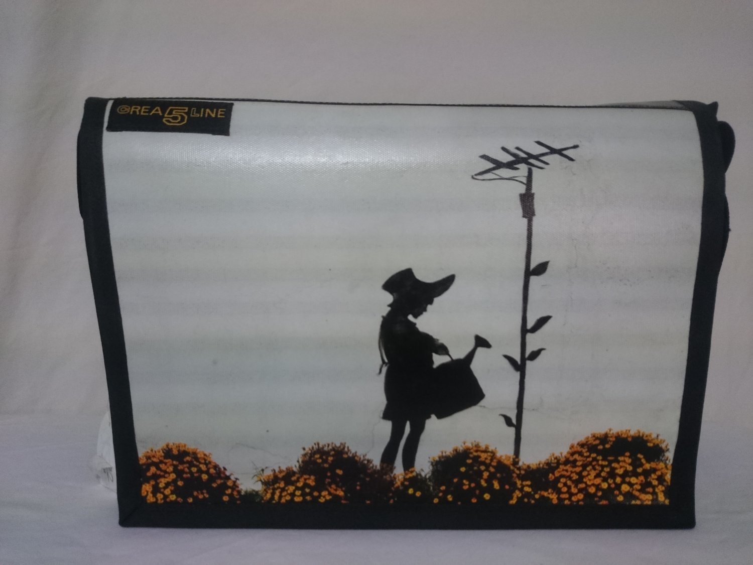 Handtasche Canvas "Watering Can Girl" mittel
