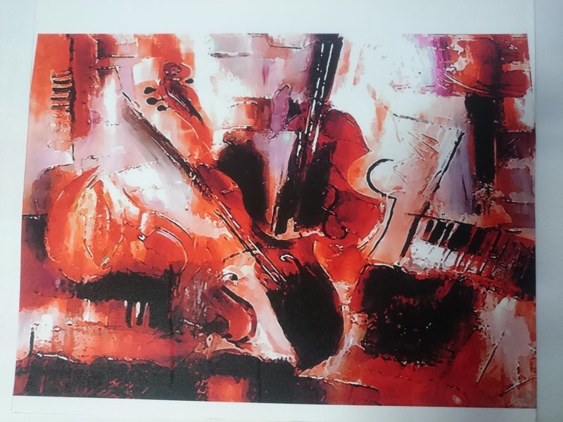 Handtasche Canvas "more Music" gross