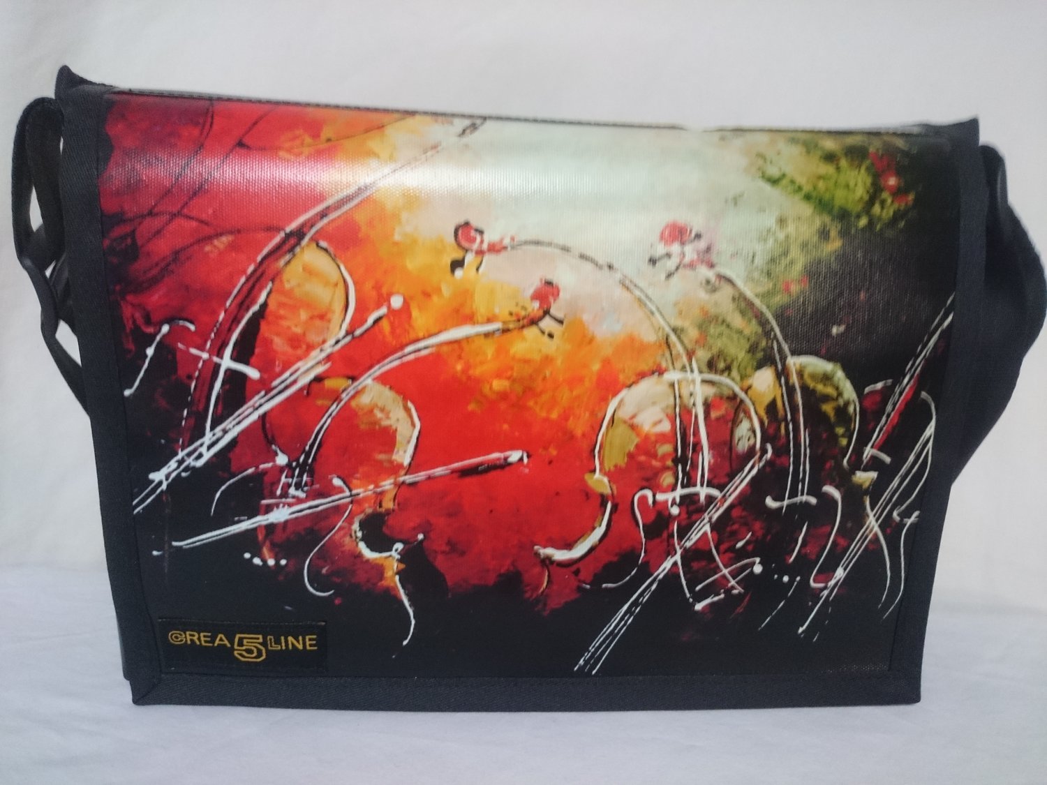 Handtasche Canvas "Violins" mittel