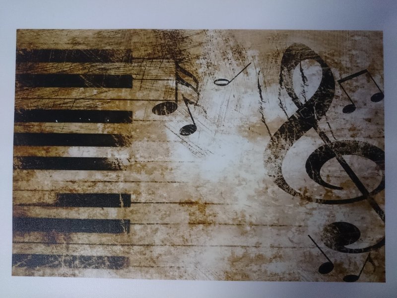 Handtasche Canvas "Piano" mittel