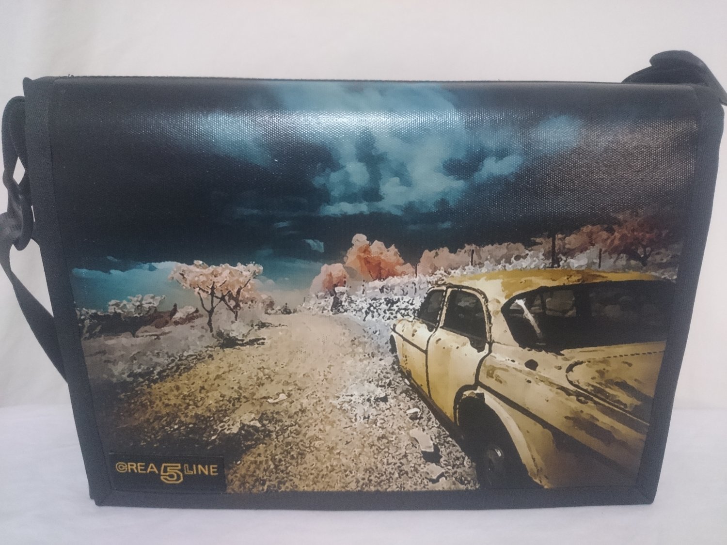 Handtasche Canvas "Oldtimer" mittel
