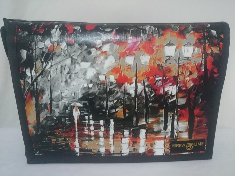 Handtasche Canvas "Streetview in Park" mittel