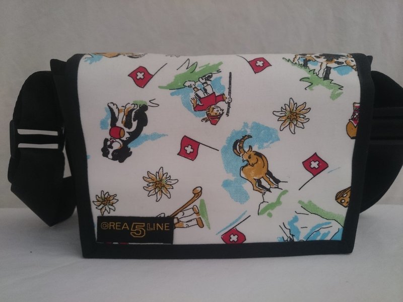 Handtasche mini / "Schweiz" farbig ab