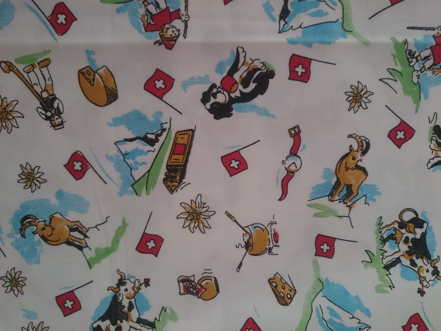 Handtasche klein / "Schweiz" farbig ab