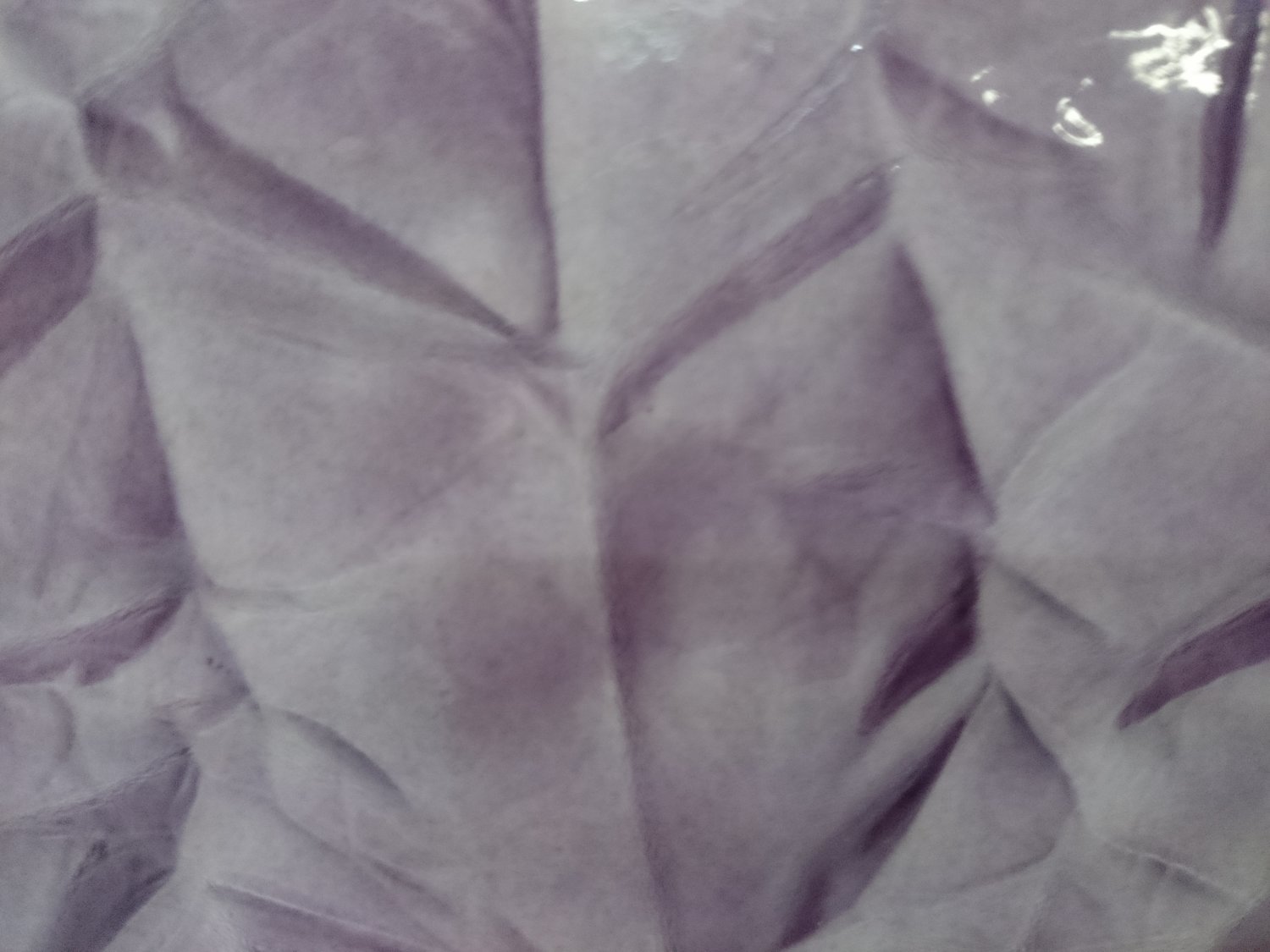 Handtasche mit Dekor - Reissverschluss "zerknittertes" Kunstleder violett ab