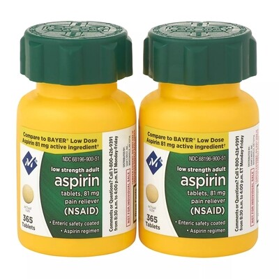 Natur Aspirin ~ 81 Mg × 365 Tablets