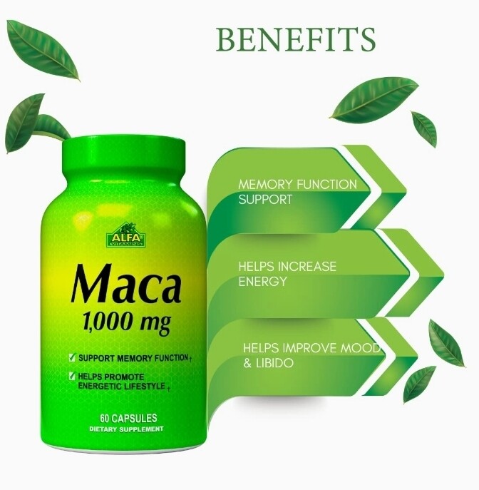 Maca 1.000 Mg × 60 Cápsulas