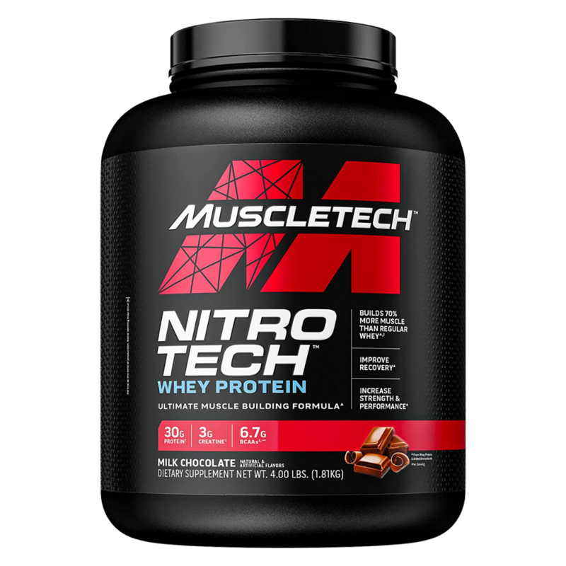 NITRO TECH ™  ( WHEY PROTEIN ) × 4 LB