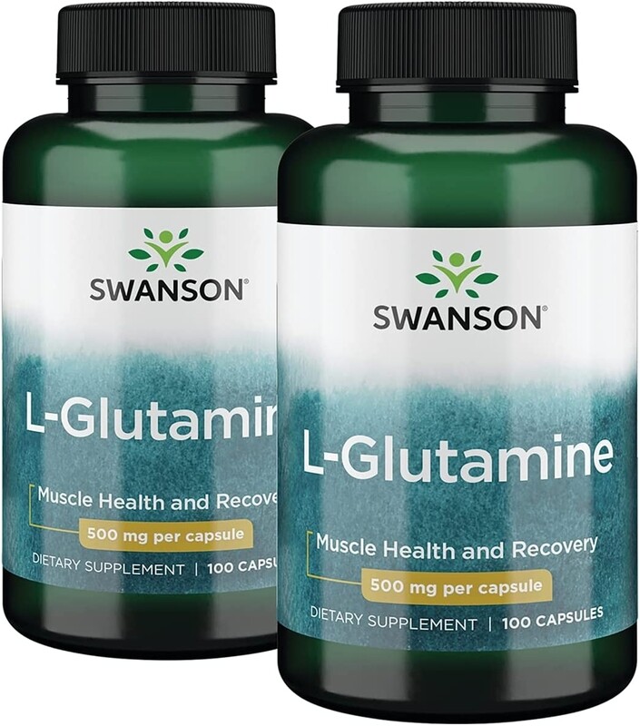 L-Glutamina (SWANSON) ~ 500 MG × 100 Cápsulas