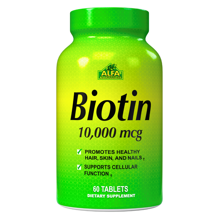 Biotin 10.000 Mcg Alfa × 60 Tabletas