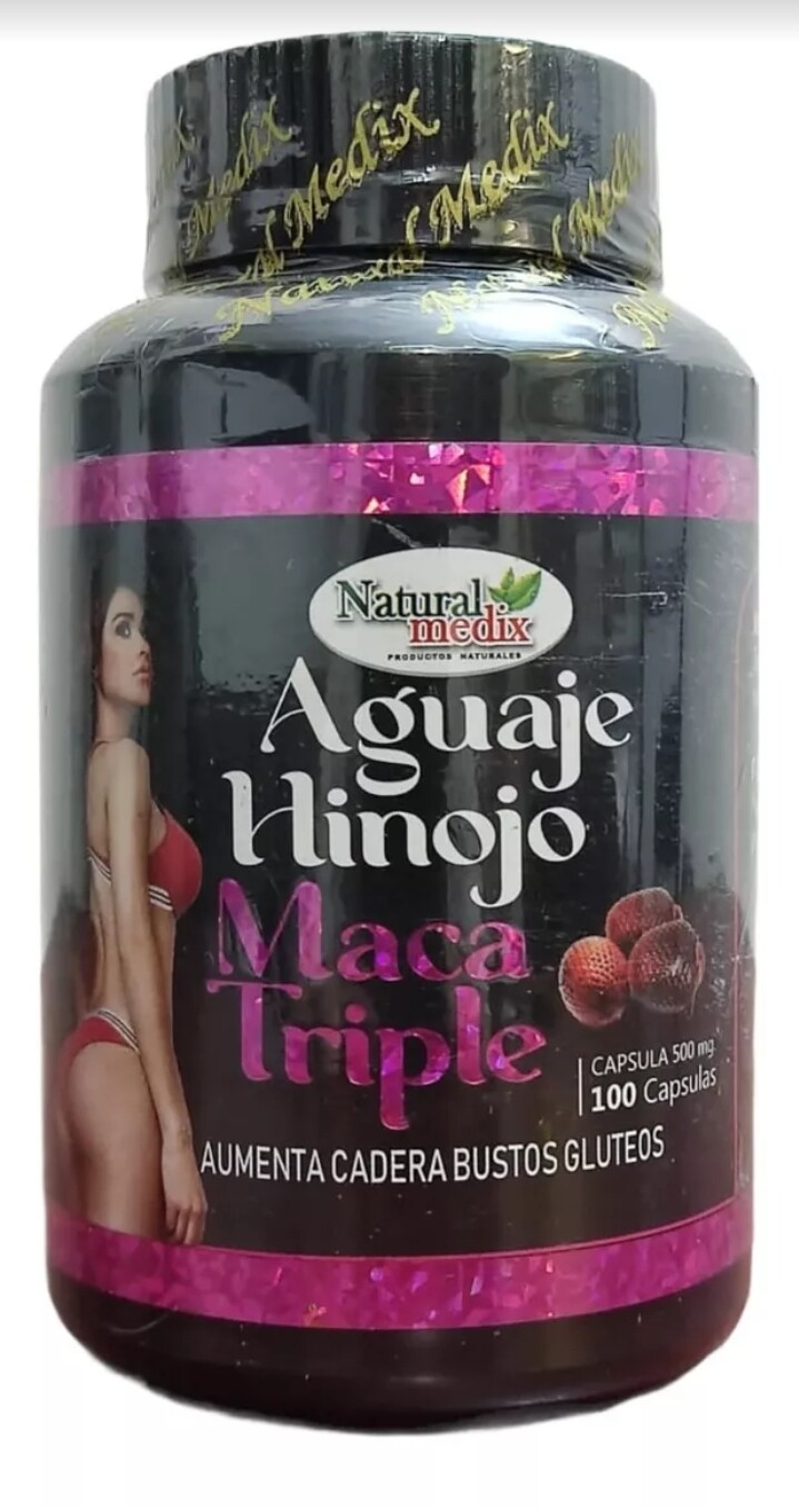Aguaje Hinojo™ ( MACA Triple ) ~ 500 MG × 100 Cápsulas