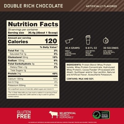 GOLD STANDARD 100% WHEY ON × 2 LBs